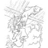 Merida escaping from Mordu coloring page
