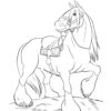 Meridas horse Angus coloring page