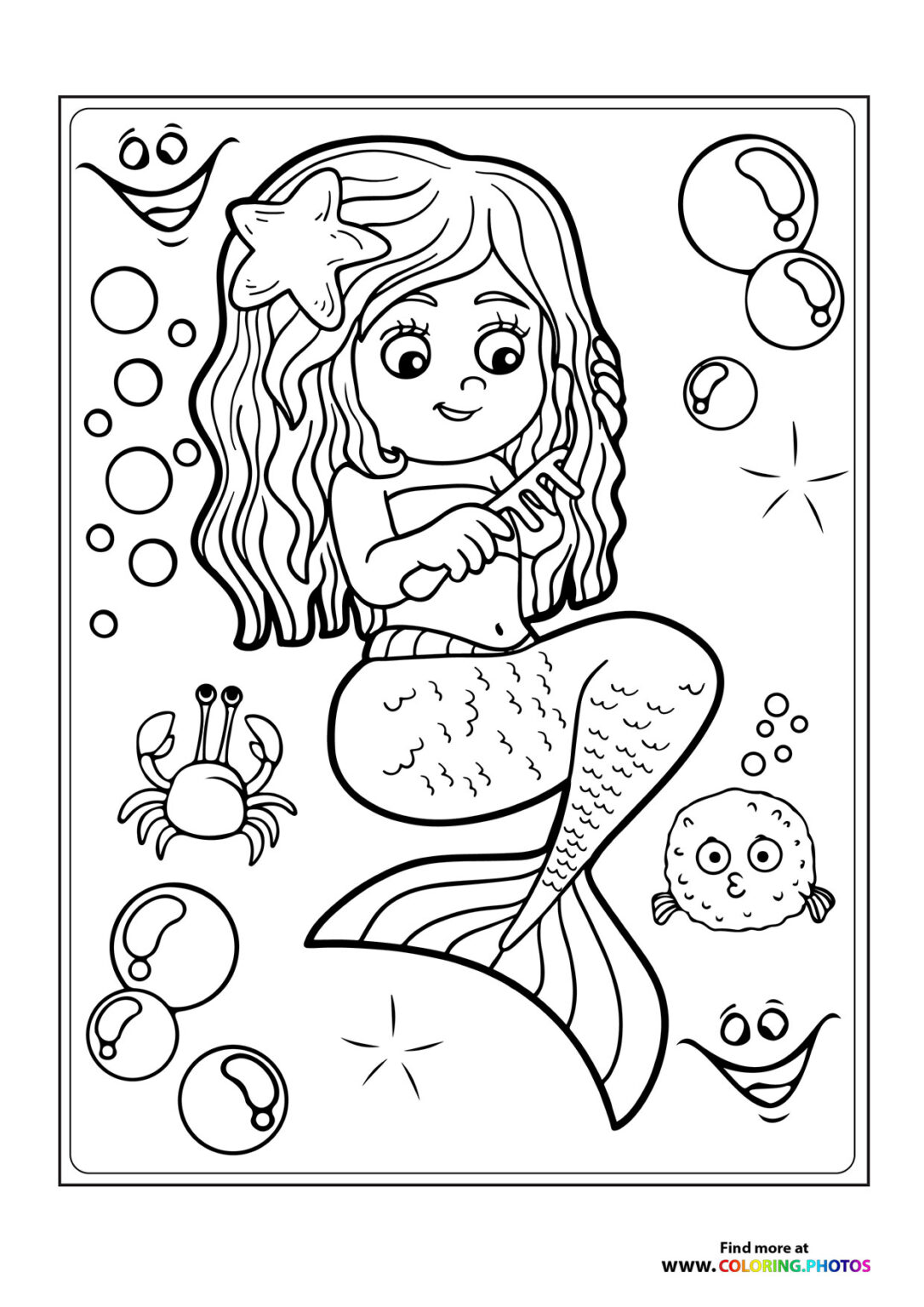 Mermaids - Coloring Pages for kids | Free and easy print or download