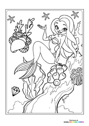 Mermaid on corals