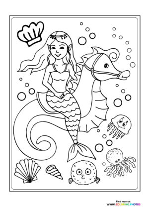 Mermaid on seahorse