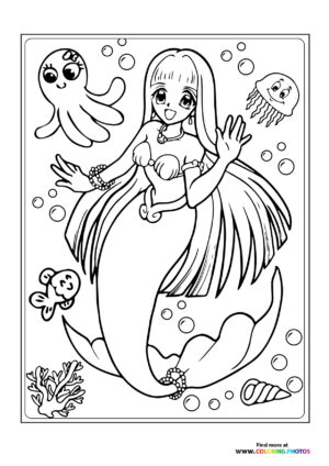 Mermaid waving