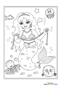 Mermaids - Coloring Pages for kids | Free and easy print or download