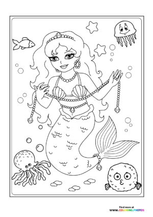 Mermaid with a pear chain