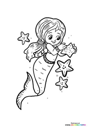 Mermaid with starfish
