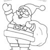 Merry Christmas from Santa Claus coloring page
