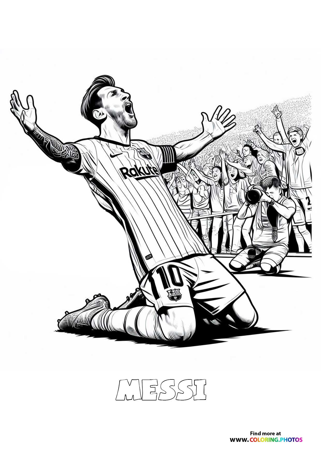 Lionel Messi Coloring Page For Kids Lionel Messi Coloring Page For Kids