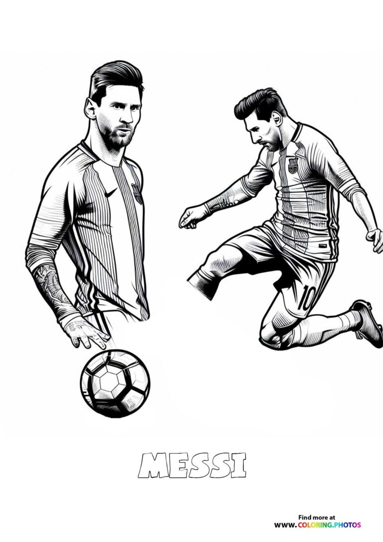 Lionel Messi - Coloring Pages for kids | Free print or download