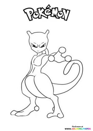 Mewtwo - Pokemon coloring page