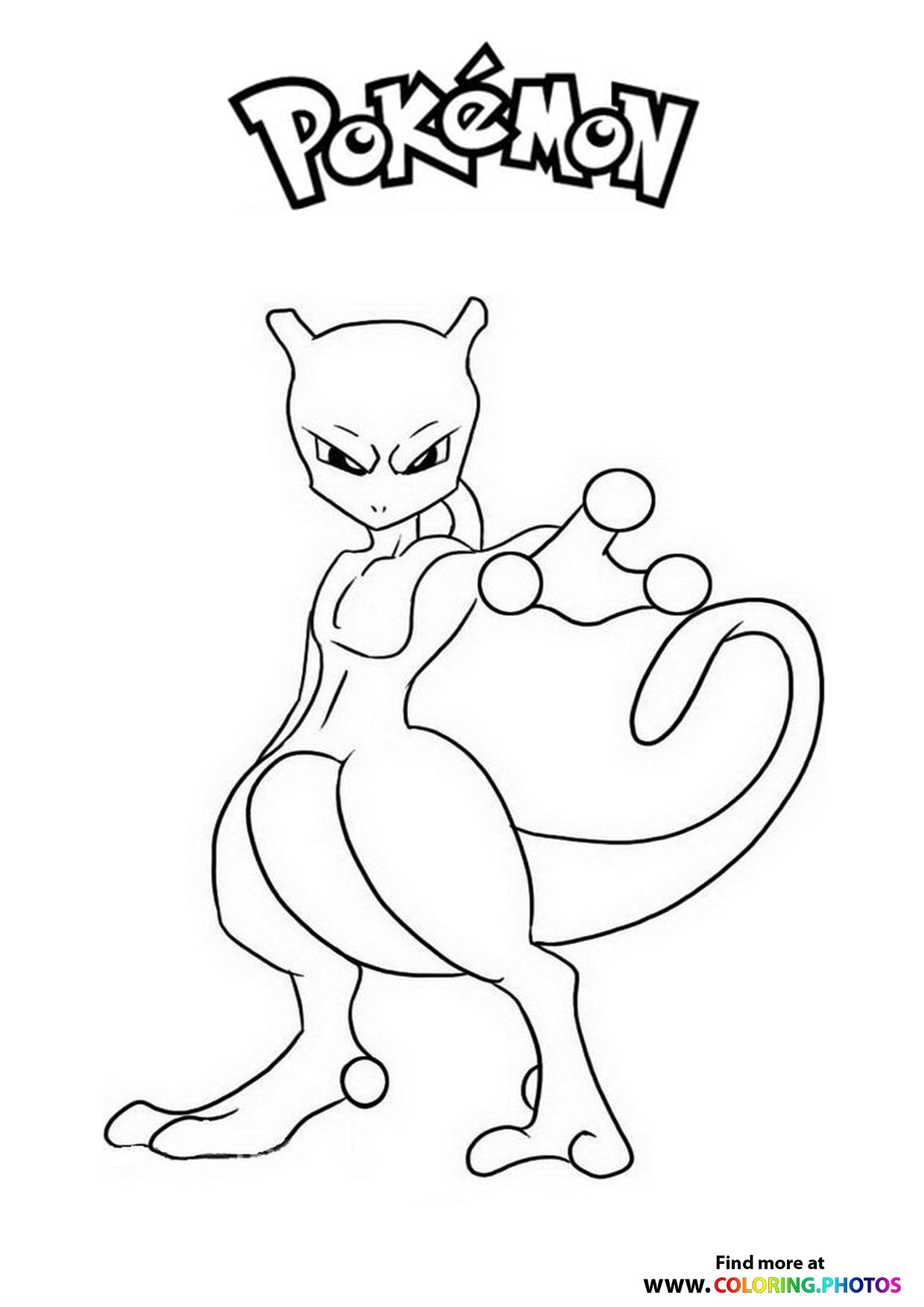 Mewtwo - Pokemon - Coloring Pages for kids