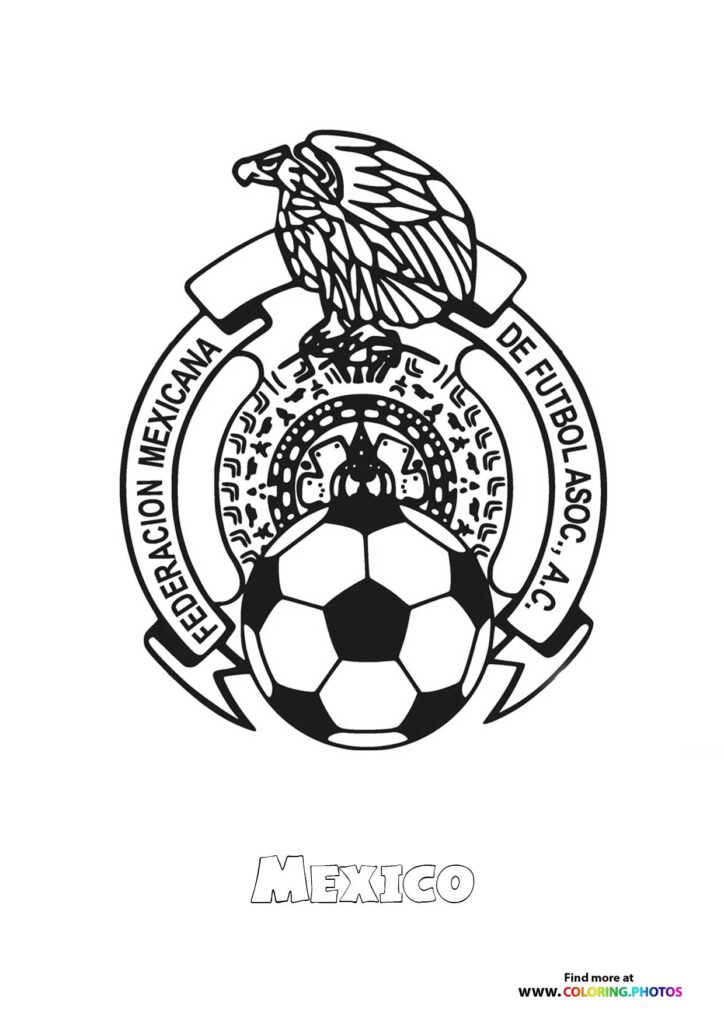 Mexico team logo Copa America 2024 - Coloring Pages for kids