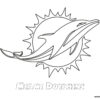Miami Dolphins NFL logo coloring page
