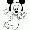 Mickey Mouse baby coloring photo