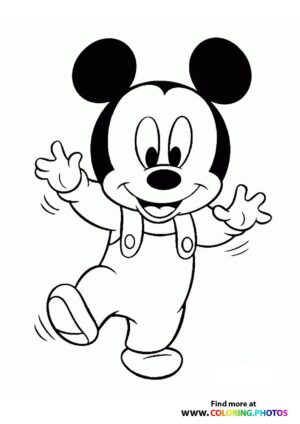 Mickey Mouse baby coloring photo