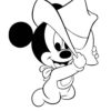 Mickey Mouse baby cowboy coloring photo