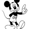 Mickey Mouse pointing coloring photo
