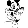 Mickey Mouse dancing coloring photo