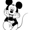 Mickey Mouse sitting coloring photo