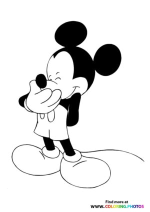 Mickey Mouse smiling coloring photo