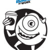 Mike with a coffe - Monsters at work coloring page