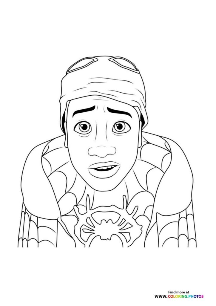 Free Miles Morales Coloring Pages - Coloring Pages for kids