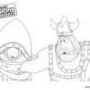 Minion biting viking Minions Monsters coloring page