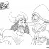 Minion fighting viking Minions Monsters coloring page
