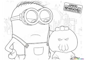 Minion holding Monster kid