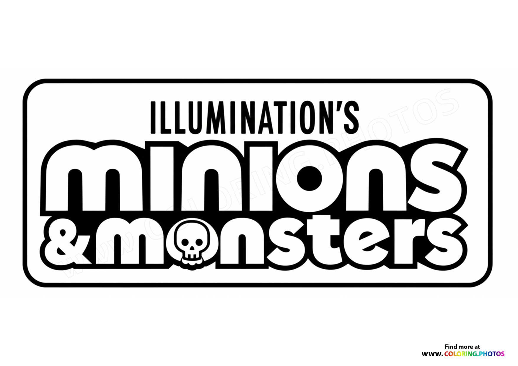 Minions Monsters Logo Coloring Pages For Kids Minions Monsters Logo Coloring Pages For Kids