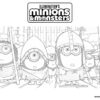 Minions Monsters ready to fight coloring page