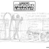 Minions Monsters with mummy coloring page