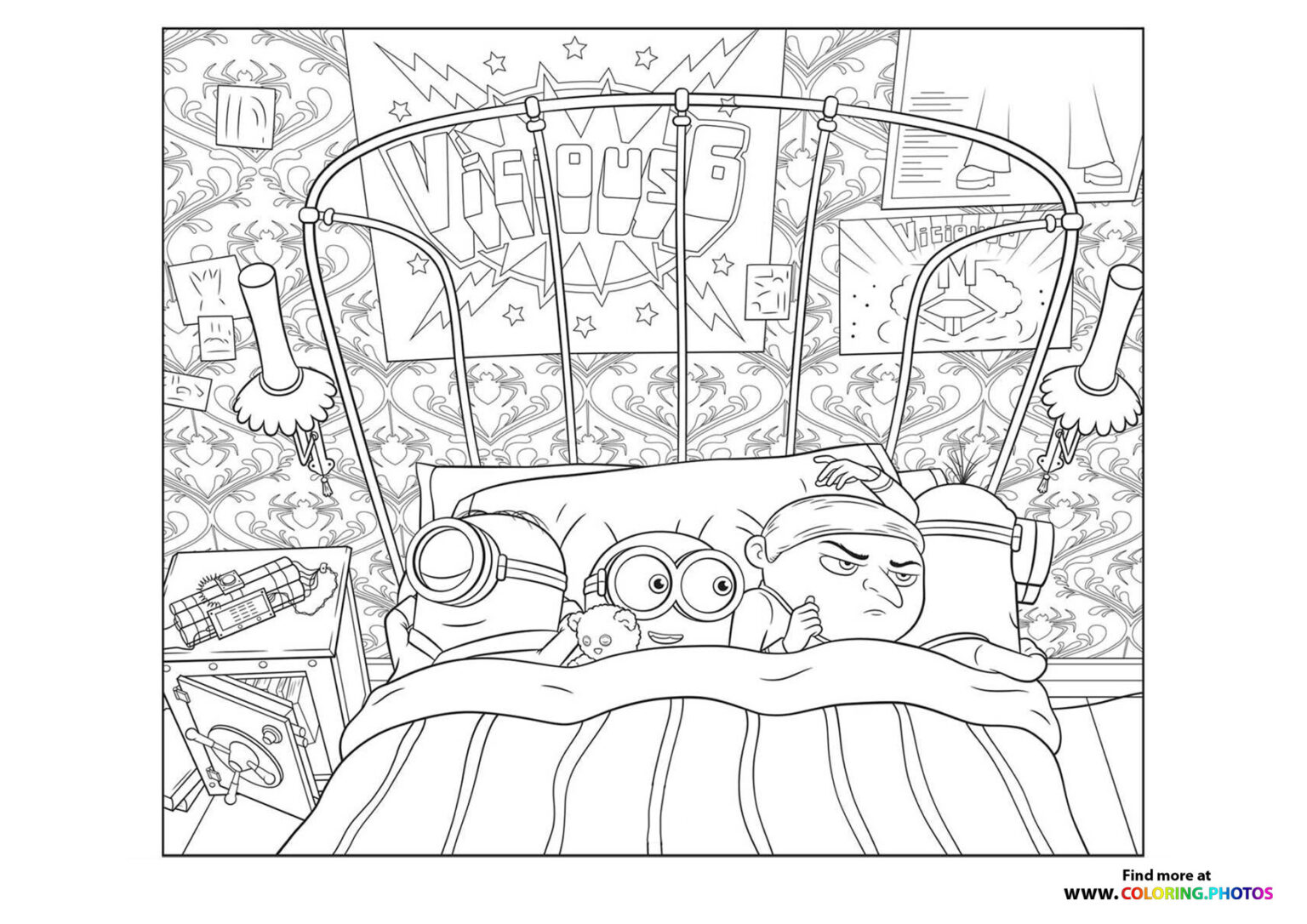 Minions 2 The Rise of Gru - Coloring Pages for kids | 100% free printables