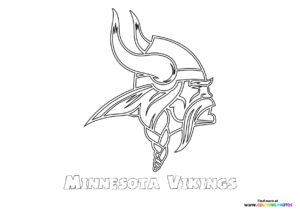 Minnesota Vikings NFL logo coloring page