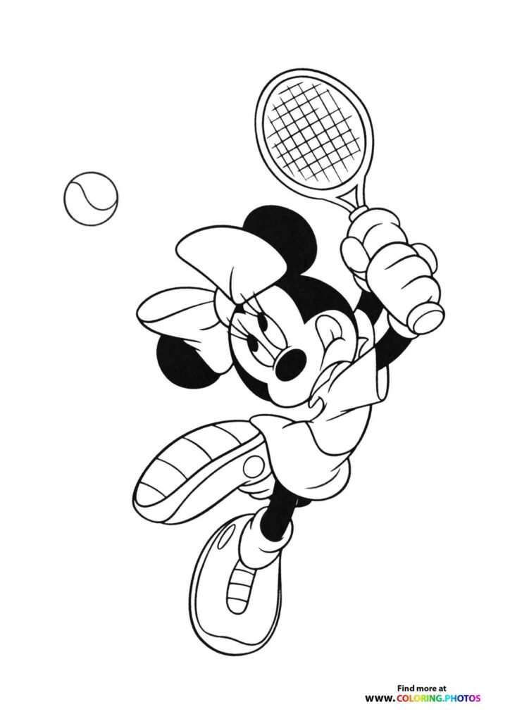 Mickey Mouse Playing Tennis