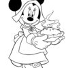 Minnie Mouse pilgrim coloring page