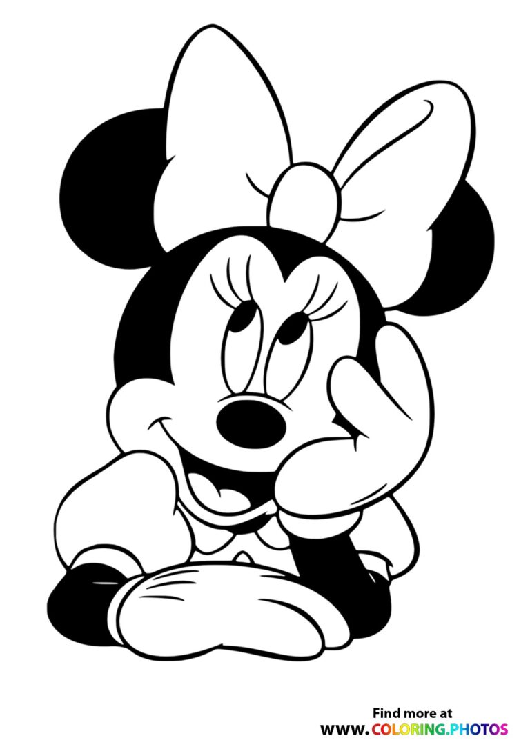 Minnie Mouse cheerleader - Coloring Pages for kids