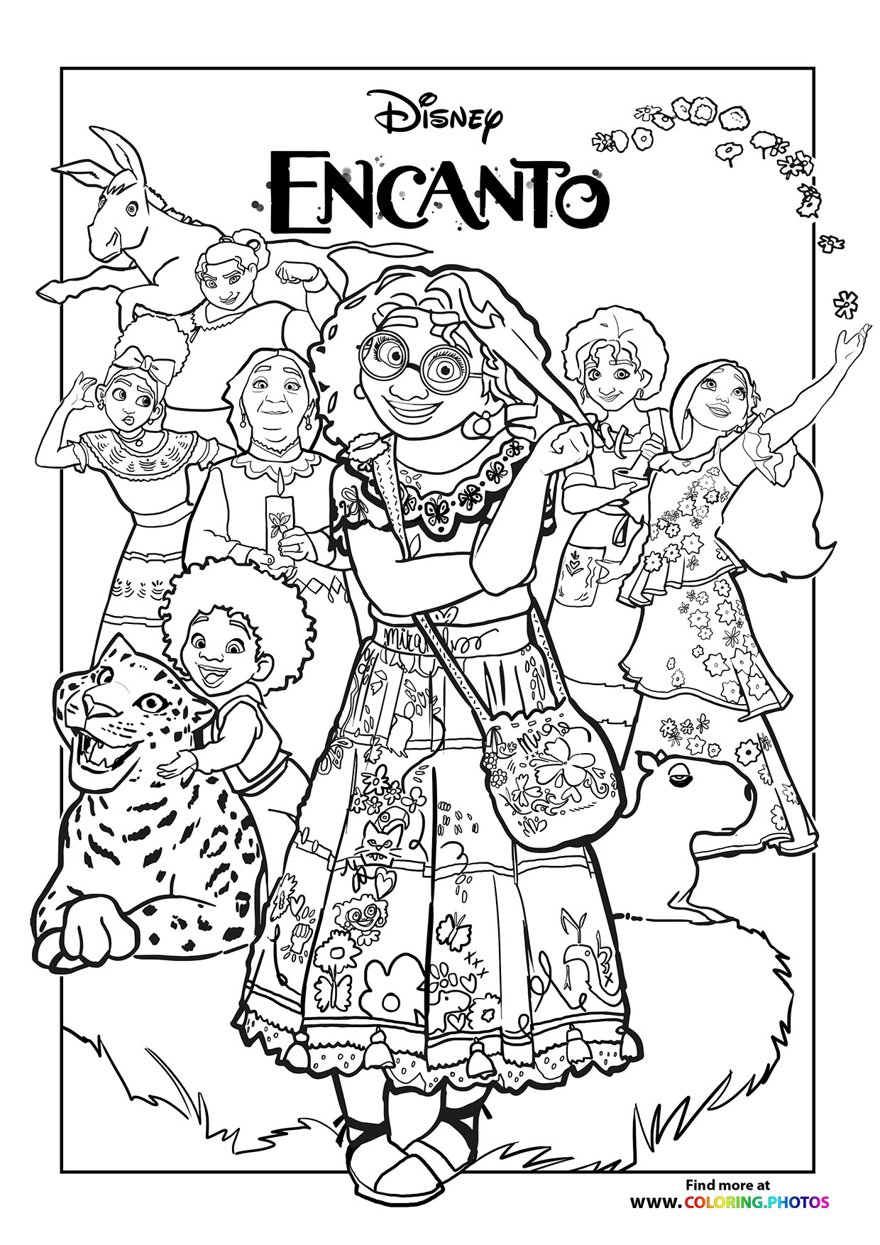 Encanto Happy Mirabel Madrigal Coloring Pages Coloring Cool