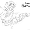 Encanto Mirabel on a swing coloring page