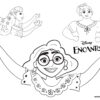 Encanto Mirabel with sisters coloring page