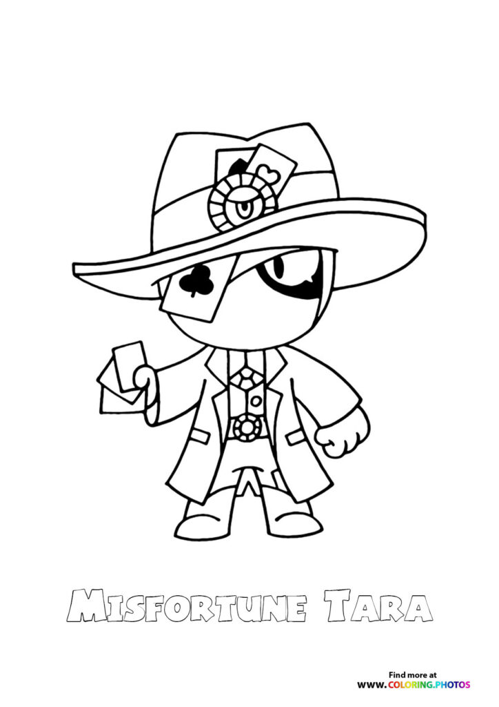 Misfortune Tara Brawls Stars - Coloring Pages for kids
