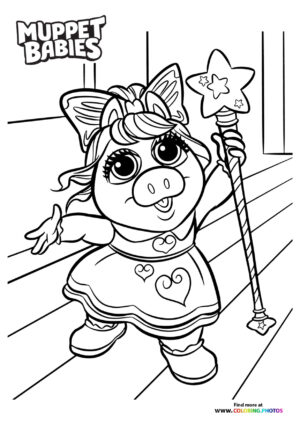 Miss Piggy - Muppet Babies coloring page