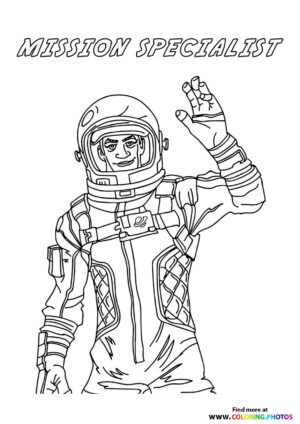 Mission Specialist - Fortnite coloring page