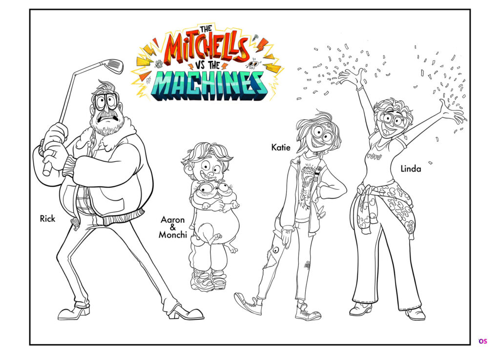 The Mitchells Vs The Machines Coloring Pages For Kids