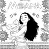 Moana and Pua coloring page
