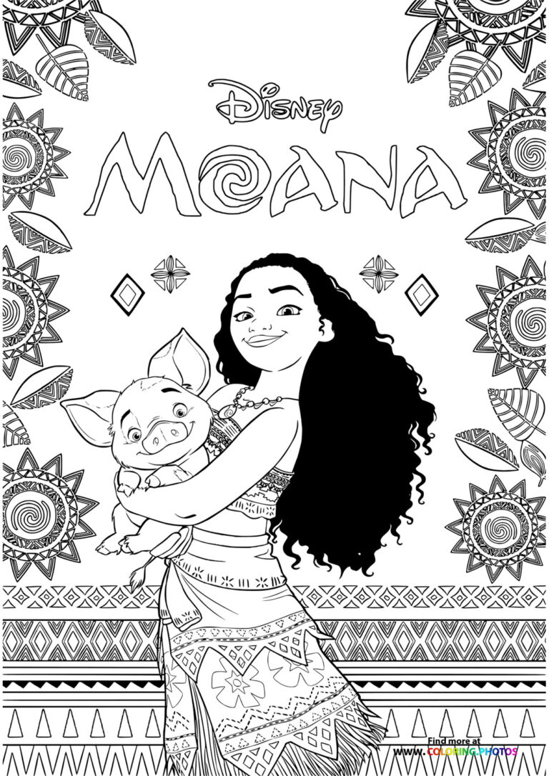 Moana - Coloring Pages for kids | Free and easy print or donwnload