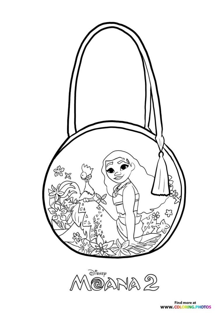 Moanas Purse Moana 2 - Coloring Pages for kids