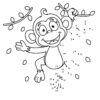 Monkey swinging dot the dots worksheet