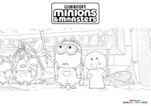 Monster Kid with Minions