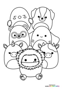 Monster Squishmallows - Coloring Pages for kids