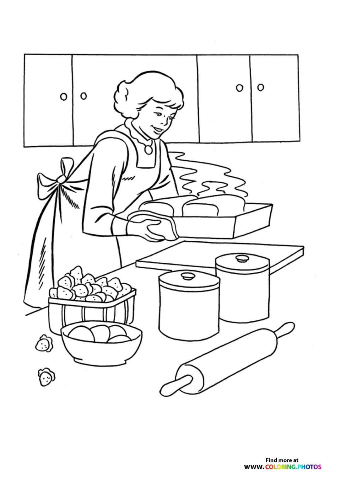 Happy Thanksgiving day family dinner Coloring Pages for kids